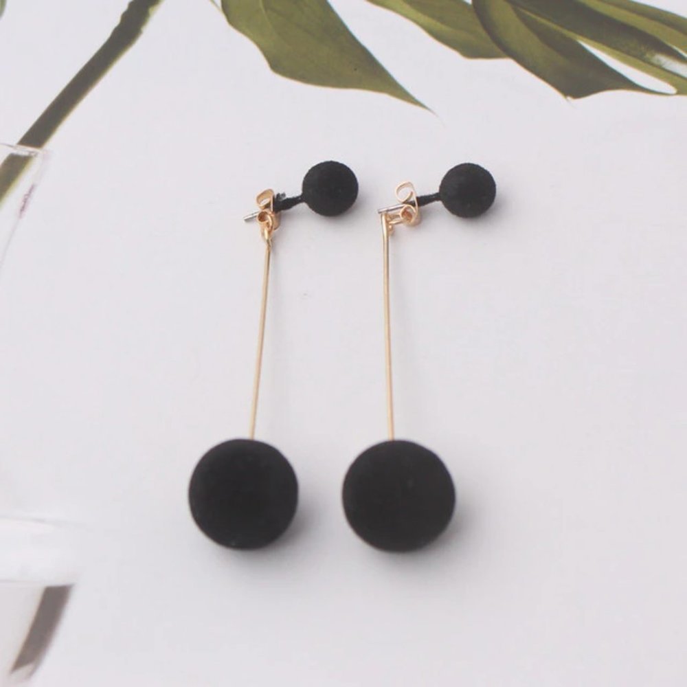 Earrings Women Drop Ball Bohemian Hoop Cute Trendy Jewelry - Picture 2 of 10